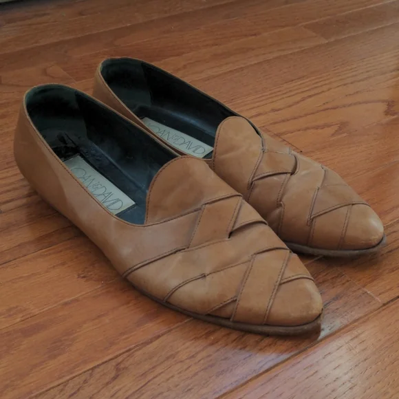 Vintage Made in Italy Woven Leather Flats - Picture 3 of 10